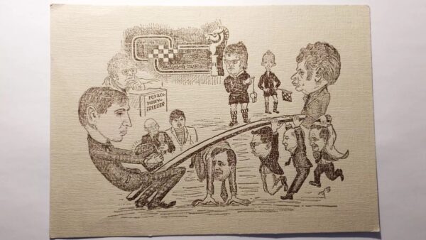 Print Proof World chess championship 1972 - Fischer vs. Spassky postcard Iceland