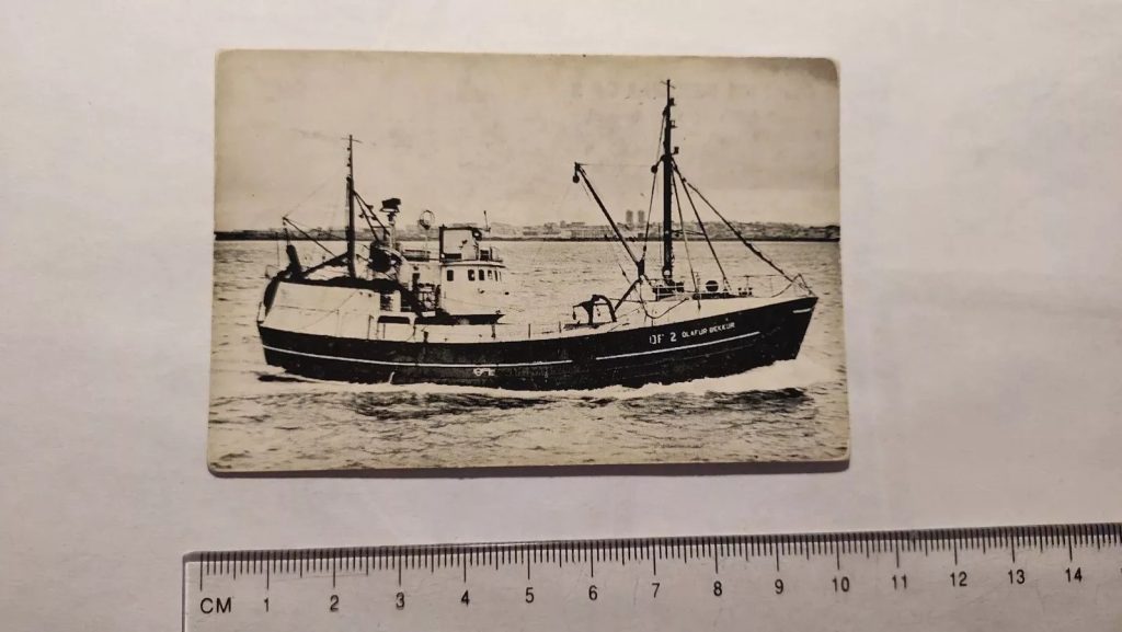 Iceland Vintage Ship Postcard - Card - Olafur Bekkur OF 2