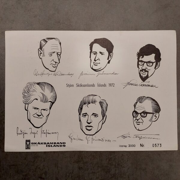 Iceland 1972 chess federation postcard