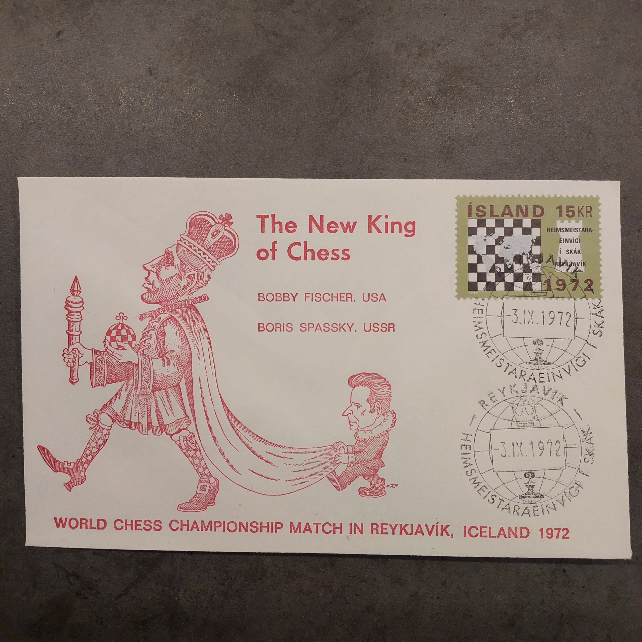 Iceland 1972 Fischer Spassky new king cover