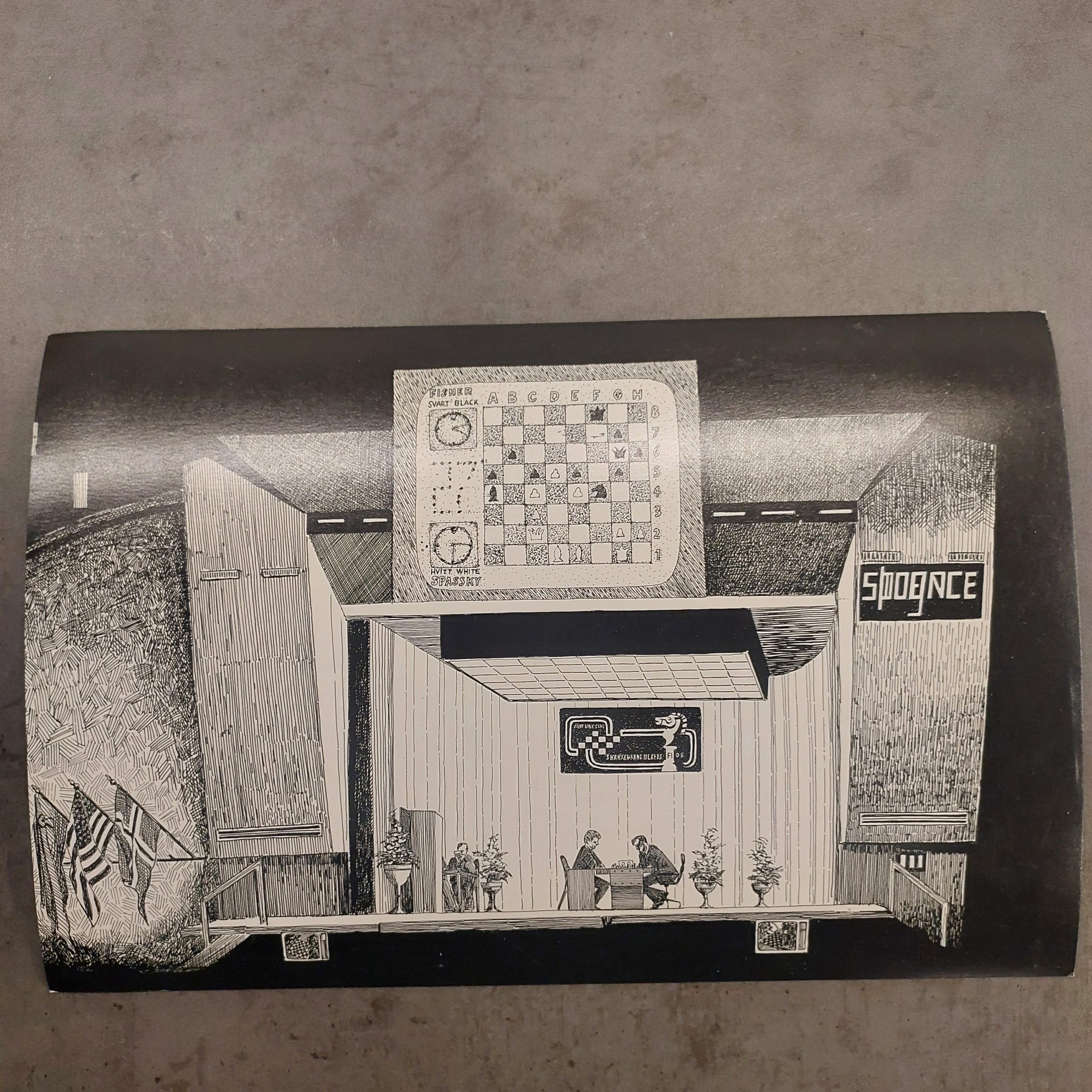 Iceland 1972 Fischer Spassky postcard