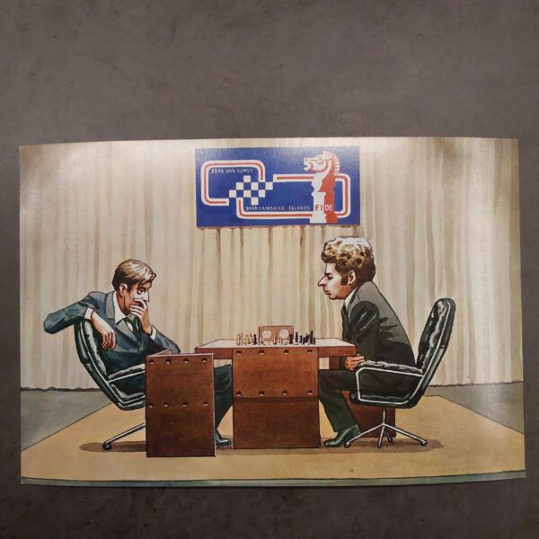 1972 Fischer Spassky postcard Halldór Pétursson