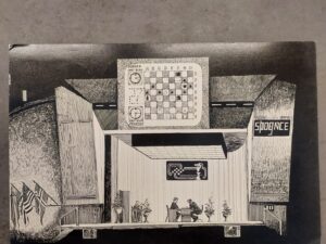 Iceland 1972 Fischer-Spassky World Chess Championship Postcard - Reykjavík Match Hall Illustration (Icelandic Chess Federation)