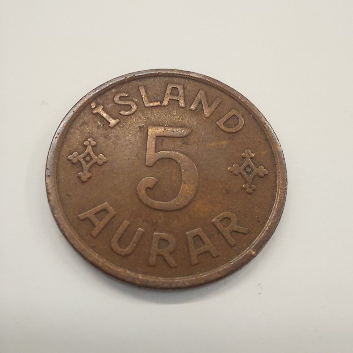 ICELAND 5 AURAR 1926 COIN