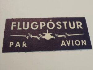 Flugpostur Stamp - Iceland