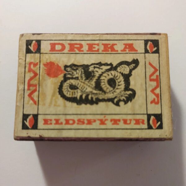 Iceland Vintage Matchbox - Dreka Eldspytur ATVR