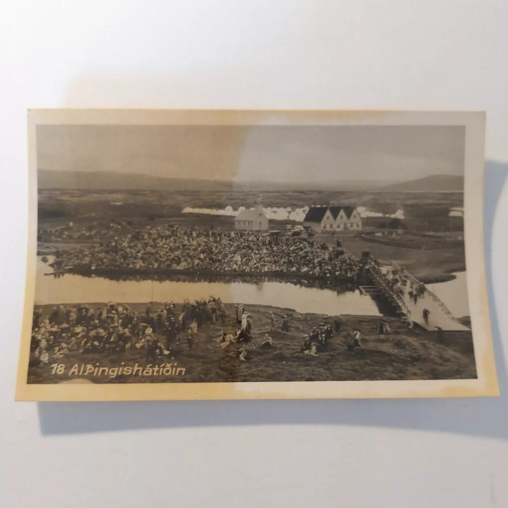 Iceland Vintage Photograph - Photo Print - Althingishatidin - 8x5cm