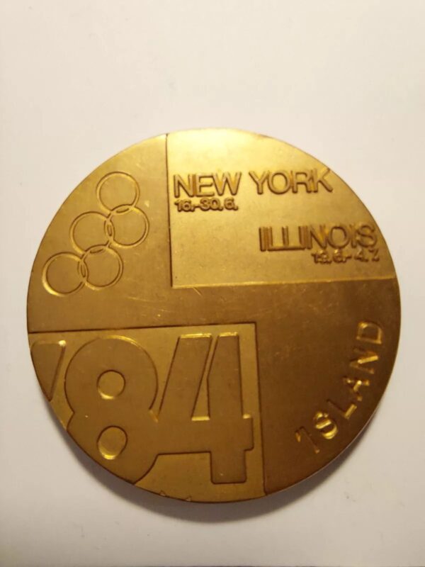 New York, Illinois Olympics - IF - 1984 - Iceland Medal