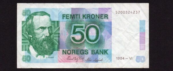 Norway, 50 Kroner, 1984 Banknote