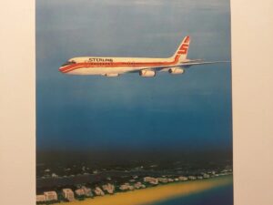 Sterling Airways DC8-63 Skyliner Copenhagen Denmark Vintage Postcard