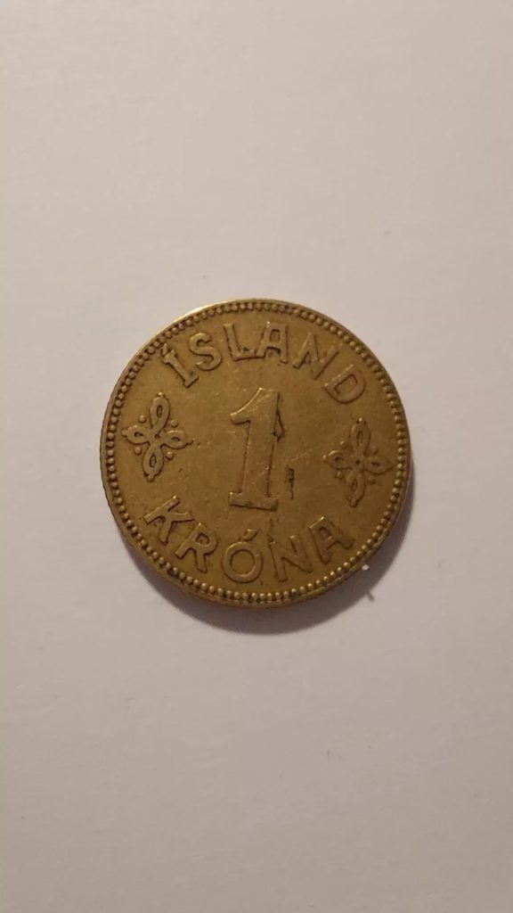 1 Krona 1929 Iceland Coin