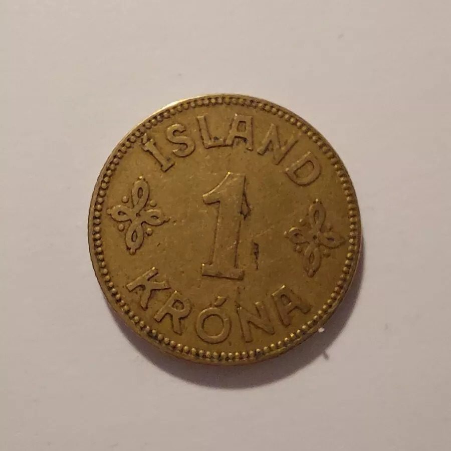 1 Krona 1929 Iceland Coin