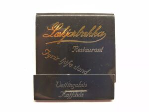 Laekjarbrekka Restaurant Iceland Vintage Matchbook