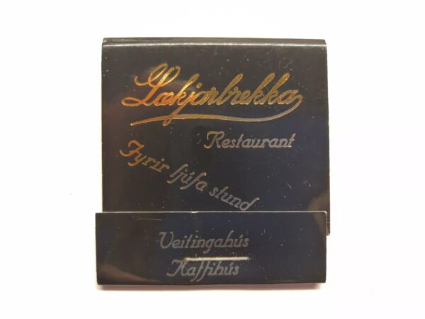 Laekjarbrekka Restaurant Iceland Vintage Matchbook