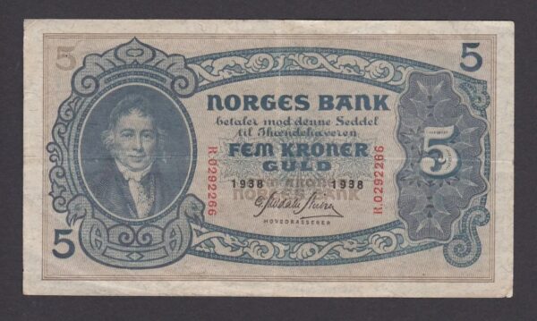 Norway - 5 Kroner 1938 Banknote
