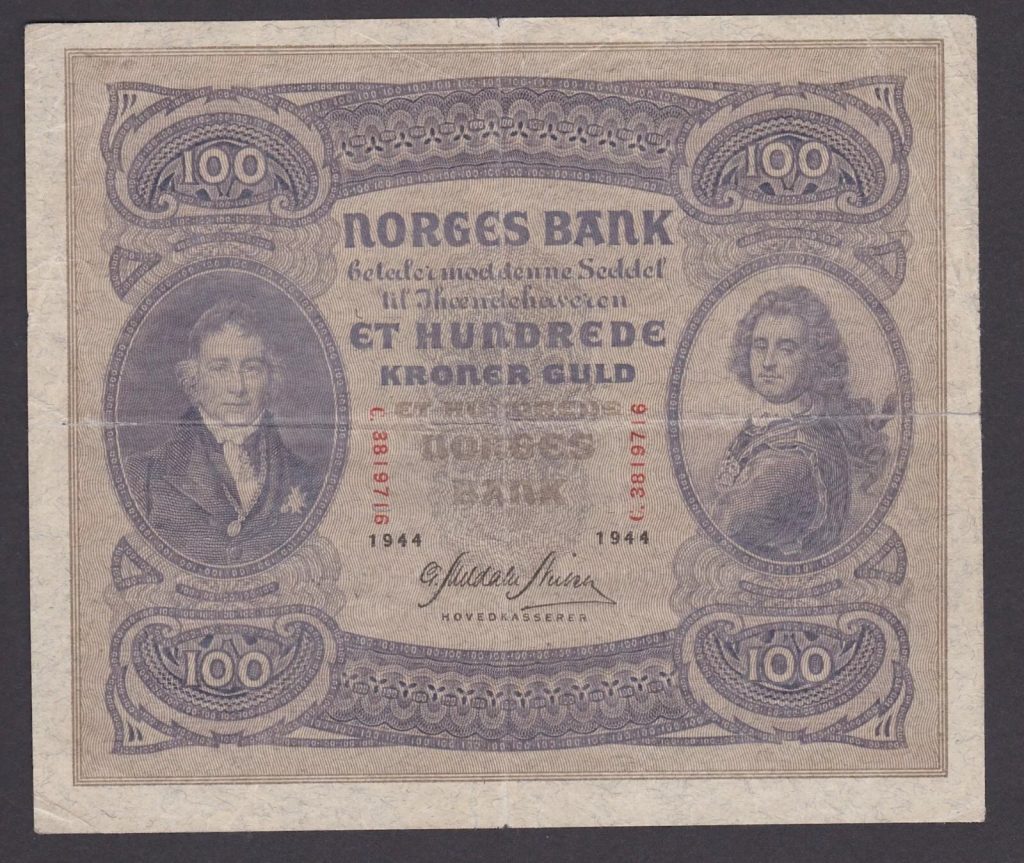Norway - 100 Kroner 1944 Banknote