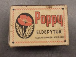 VINTAGE ICELAND POPPY ELDSPYTUR MATCHBOX