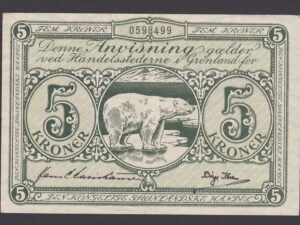 Greenland 5 Kroner 1953-1967 Bear