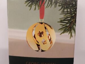Georg Jensen Denmark  Gold Plated Christmas Ball 2008 - Boxed