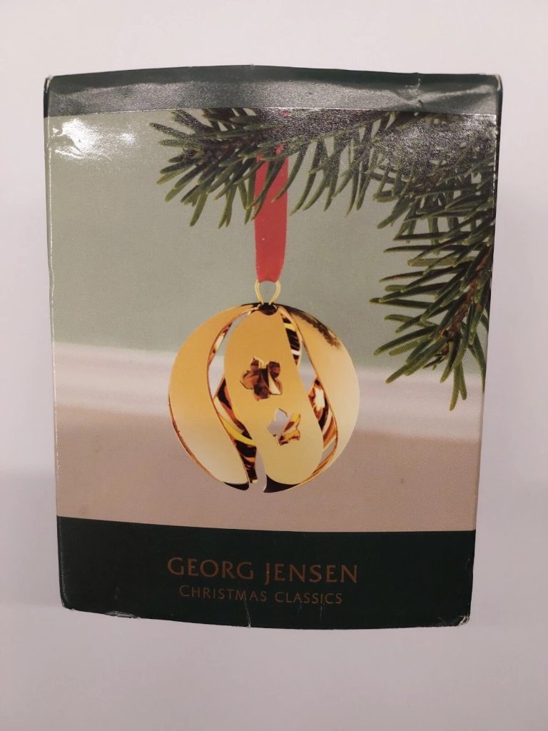 Georg Jensen Denmark Gold Plated Christmas Ball 2008 - Boxed
