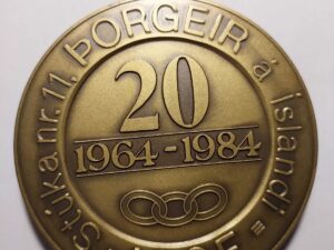 Iceland Independent Order of Odd Fellows IOOF - 1984 - Thorgeir - No 11 Medal