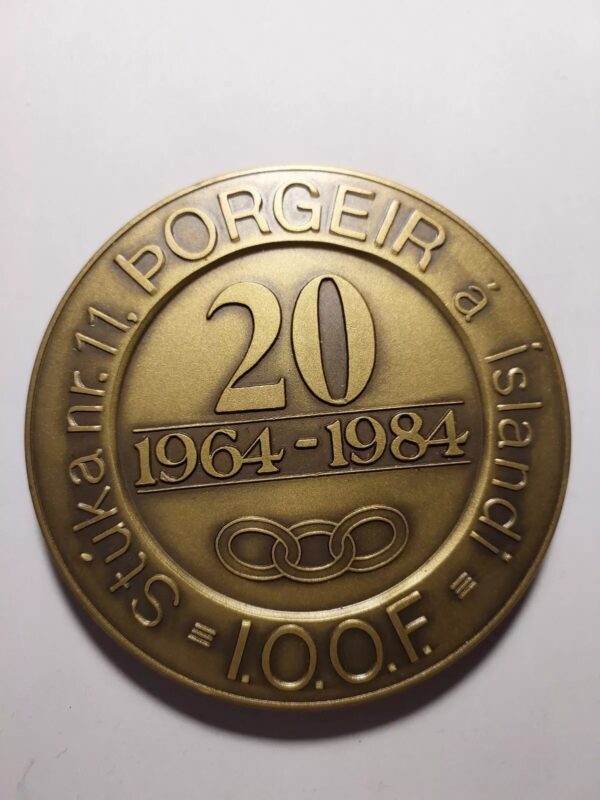 Iceland Independent Order of Odd Fellows IOOF - 1984 - Thorgeir - No 11 Medal