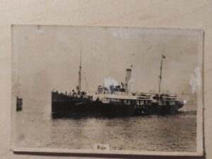 Iceland Vintage Ship Postcard - Westminster Tobacco Card - Esja