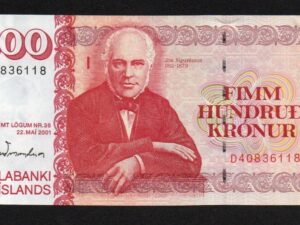 Iceland 500 Kronur 2001 UNC - MG