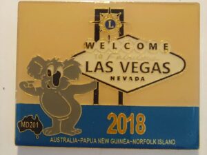 2018 Las Vegas Nevada Australia Papua New Guinea Norfold Island Lions Club Pin