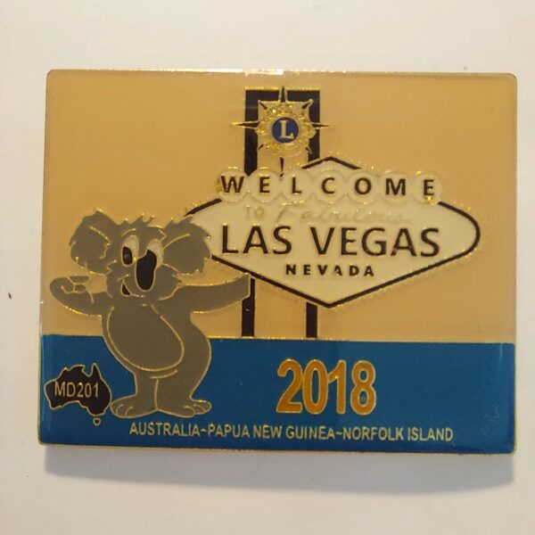 2018 Las Vegas Nevada Australia Papua New Guinea Norfold Island Lions Club Pin