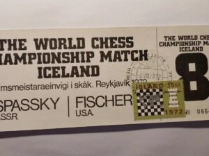 World chess championship 1972 - Fischer vs. Spassky Ticket NO 8 - Iceland