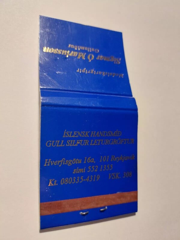 Sigmar Gullsmidur Iceland Vintage Matchbook