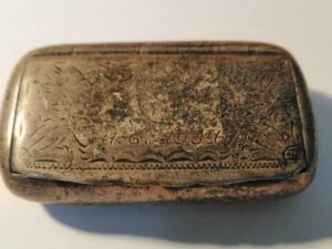 Antique Persian silver snuff box 925