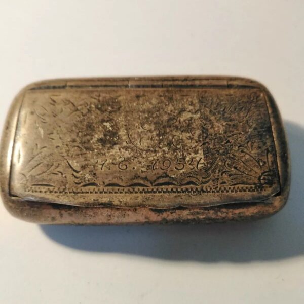 Antique Persian silver snuff box 925