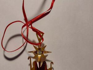 Georg Jensen Christmas Decoration - Shepherds - Gold Plated - Swarovski, Denmark