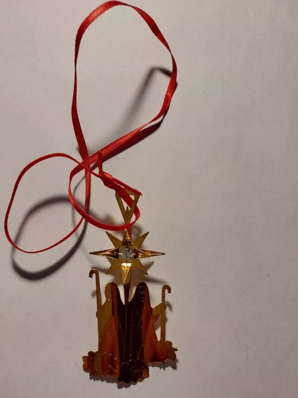 Georg Jensen Christmas Decoration - Shepherds - Gold Plated - Swarovski, Denmark