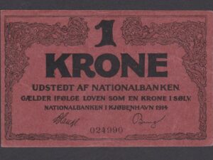 DENMARK 1 Krone 1914