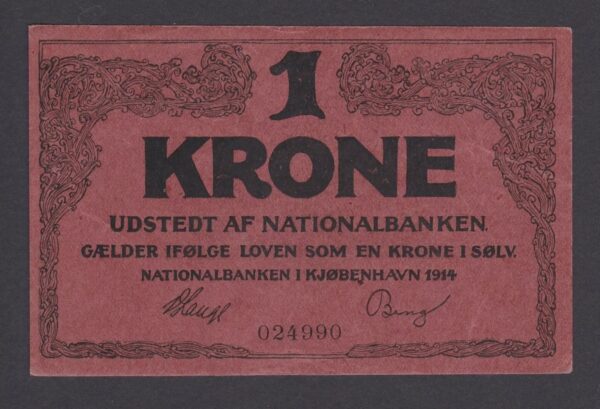 DENMARK 1 Krone 1914