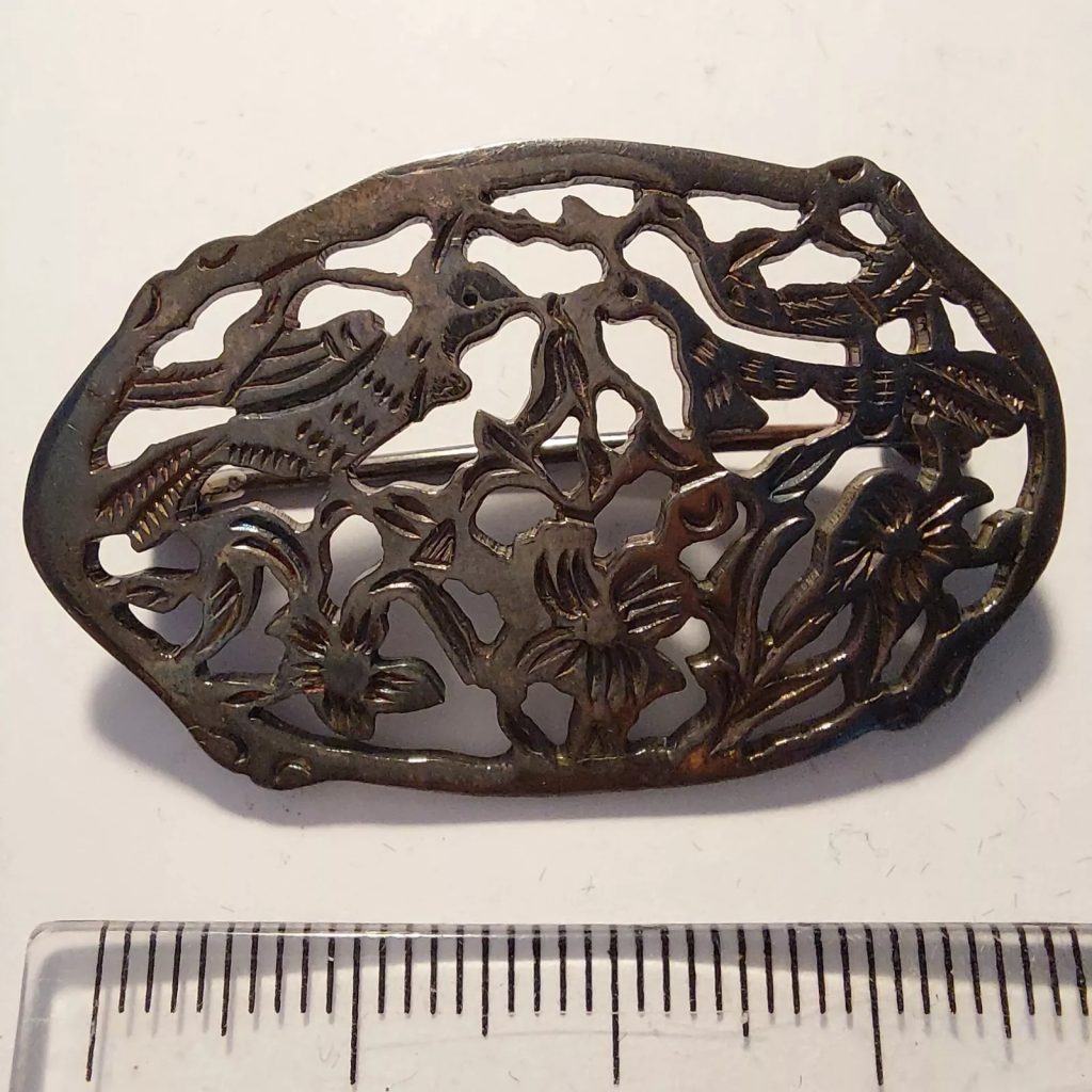 TS-Design Vintage Danish Filigree 925 Sterling Silver Brooch