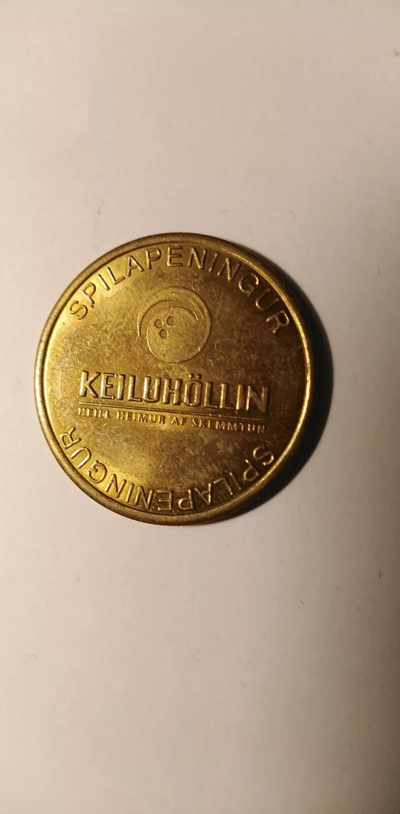 Iceland Keiluhöllin Bowling Hall Token - Spilapeningur (Brass) - Image 2