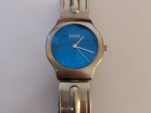Vintage STORM Nuclear Lazer Stainless Steel Blue Dial Japan Watch