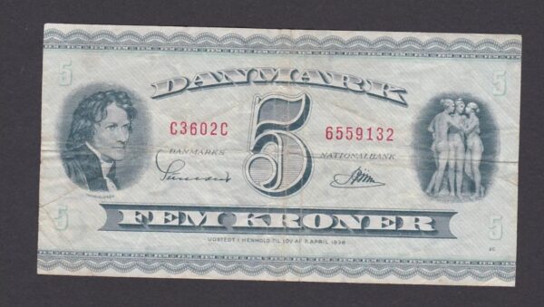 DENMARK 5 Kroner, 1960