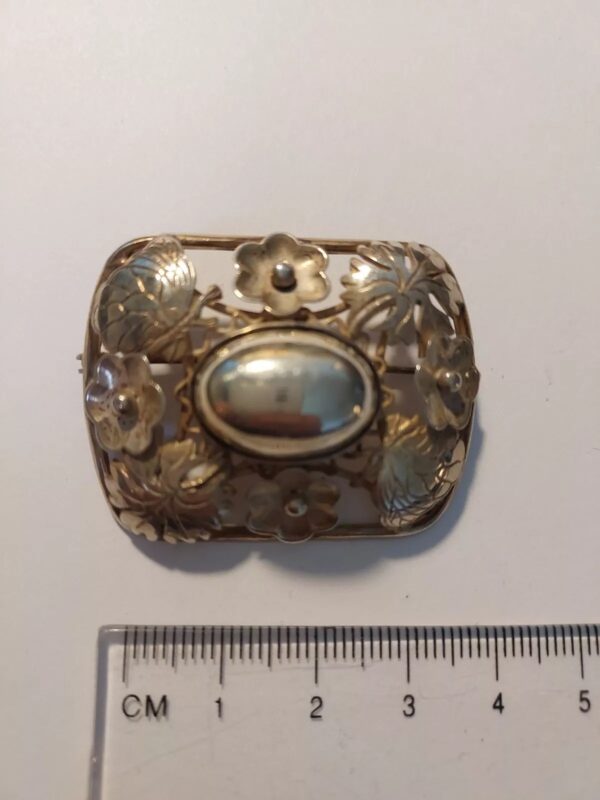 Vintage Erikson & Kromann E&K Danish Art Nouveau 830S Silver Brooch Pin