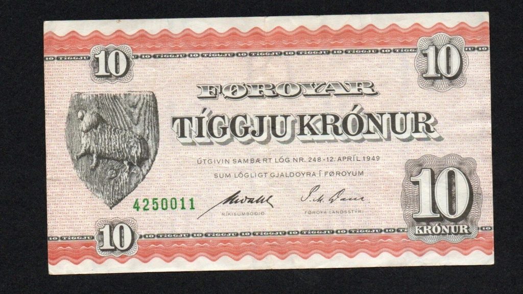 Faroe Islands 10 Kronur 1949 ( 1962-1978) Banknote