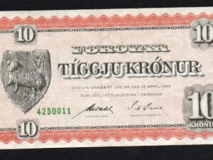 Faroe Islands 10 Kronur 1949 ( 1962-1978) Banknote