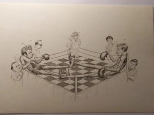 World chess championship 1972 - Bobby Fischer vs. Spassky large postcard Iceland