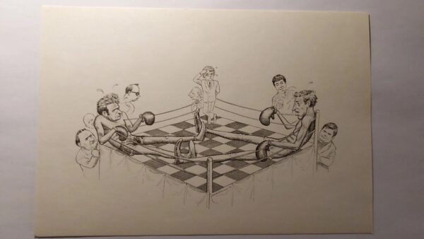 World chess championship 1972 - Bobby Fischer vs. Spassky large postcard Iceland
