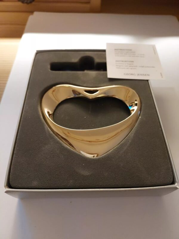 Georg Jensen Gold Plated Heart Christmas Ornament - Denmark
