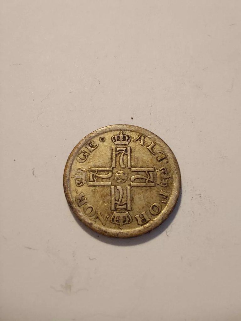 Norway 25 øre 1918 silver coin
