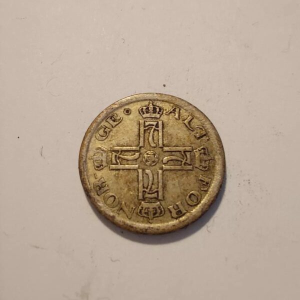 Norway 25 øre 1918 silver coin